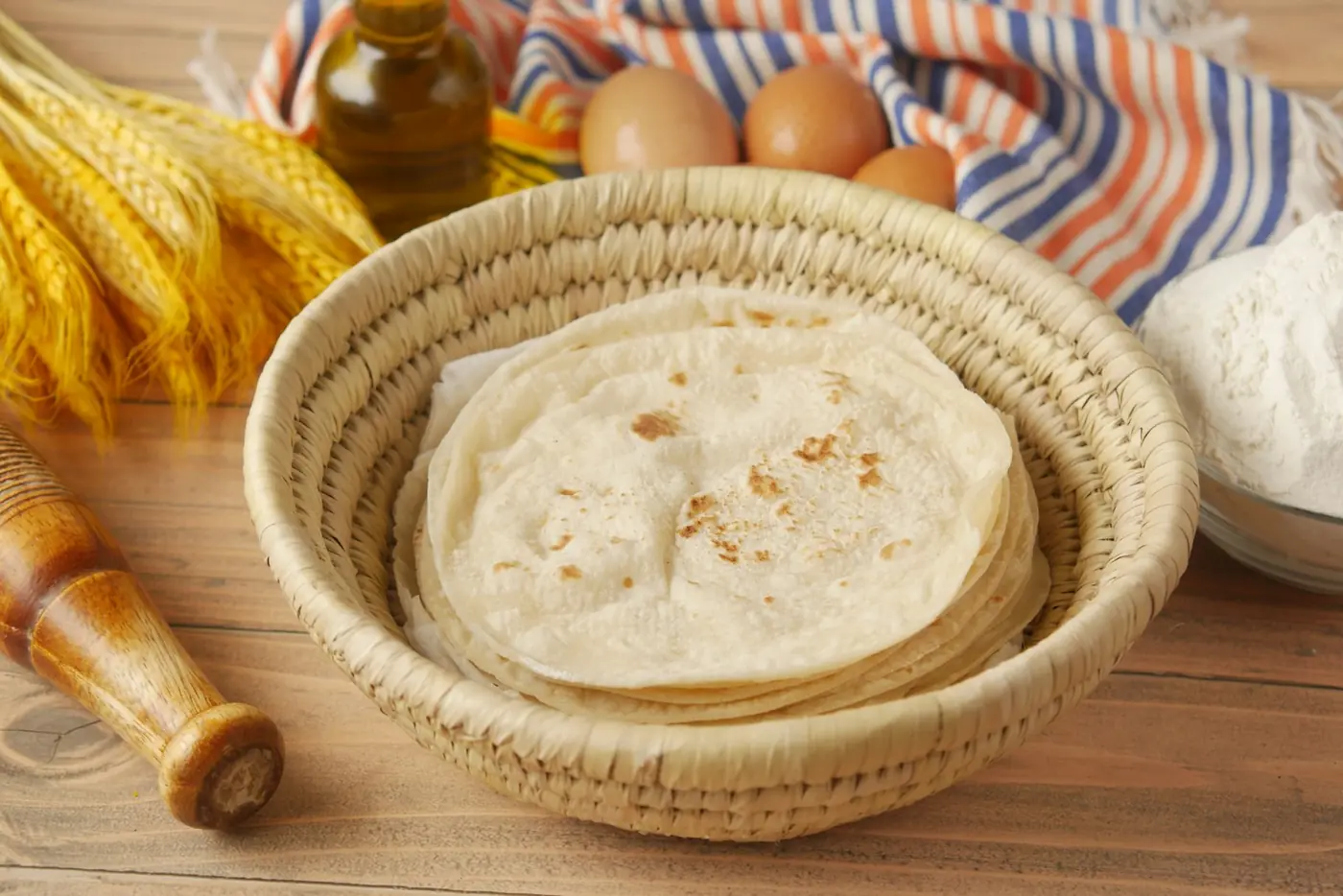 Soft rotis made from whole wheat atta